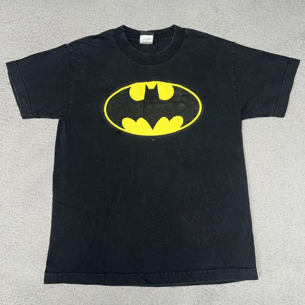 VTG Alstyle Apparel & Activewear x DC Comics Batman T Shirt Youth Sz M Black Tee